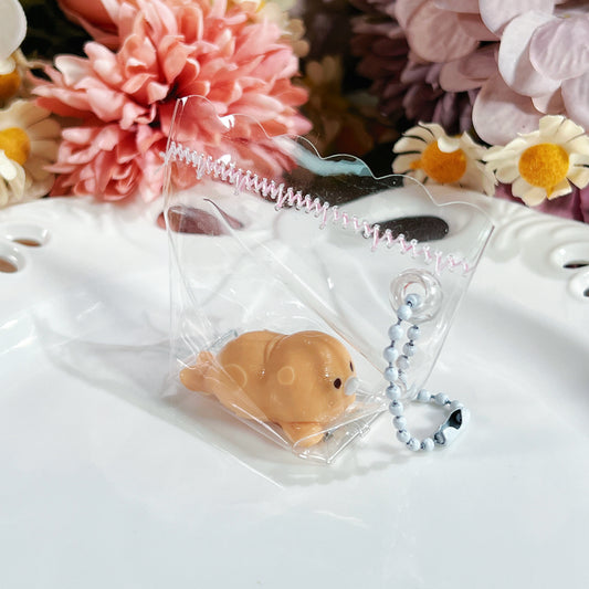 미니 찹쌀떡 스퀴즈 토이 귀여운 물범 스트레스 해소 용품 쫀득한 진흙 느낌 슬로우 리바운드 DIY 수제 인싸템 잇템