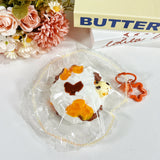もちもち三花丸餅スクイーズ 柔らか水感 DIY ハンドメイド 食品グレードシリコン 学生・サラリーマン ストレス解消トイ