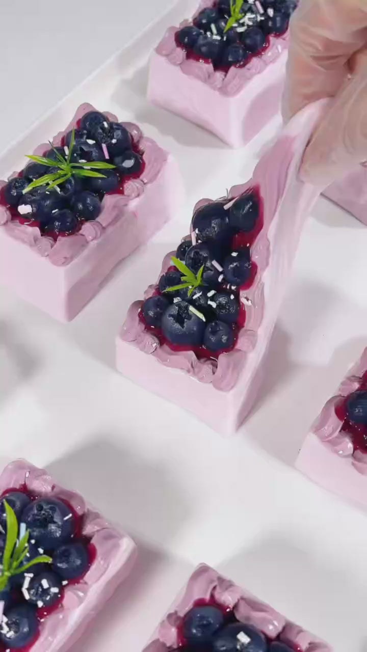 ブルーベリーケーキ 手作りシリコンスクイーズトイ スローリバウンド ギフト 食品グレード ストレス解消グッズ